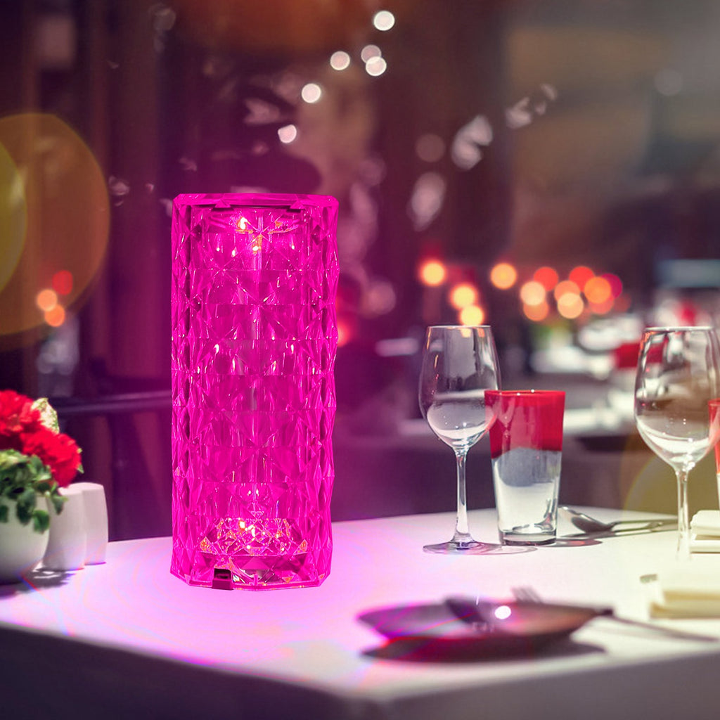 Crystal Rose Lamp – touch crystal table lamp with 16 colors and remote