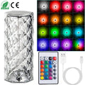 Crystal Rose Lamp – touch crystal table lamp with 16 colors and remote