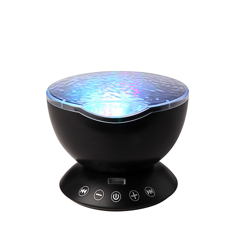 Ocean Wave Projector in black – ocean wave light projector with remote and speaker